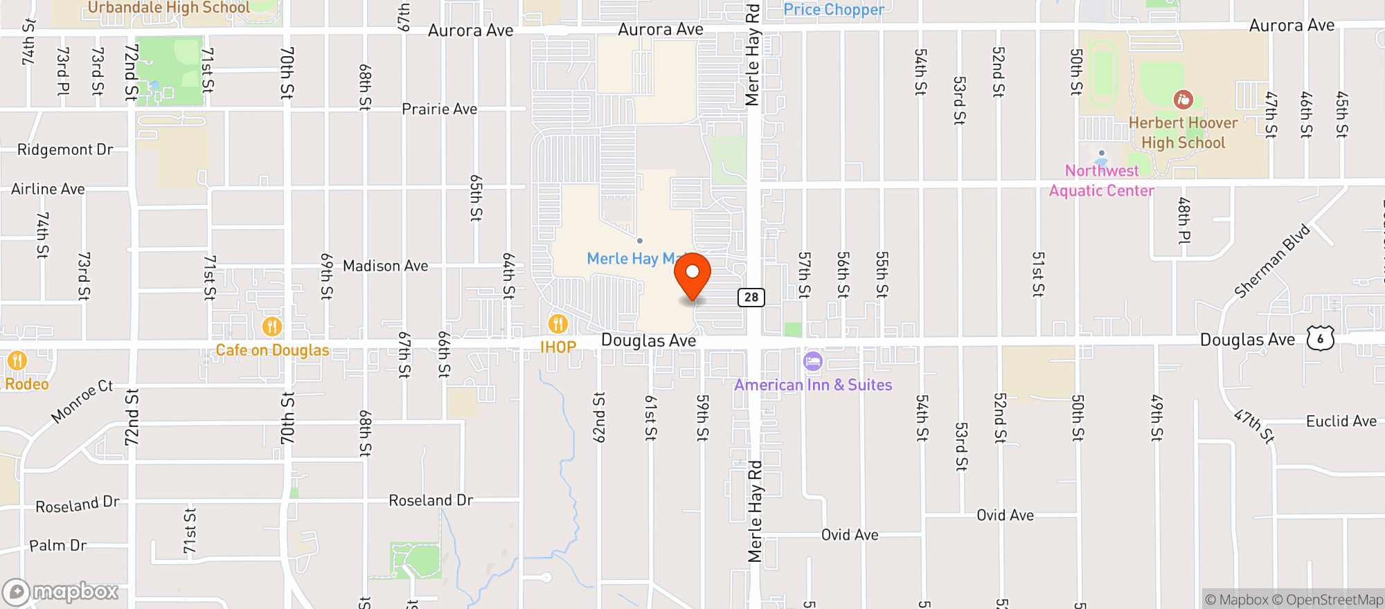 Map showing Target Store