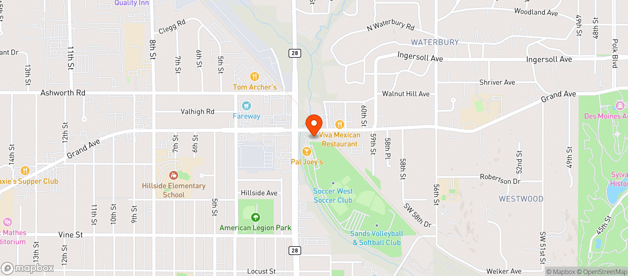 Map showing Either Or