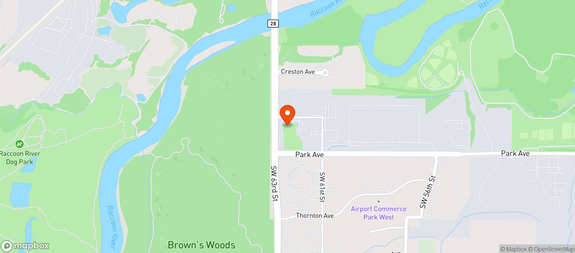 Map showing Paws & Pints