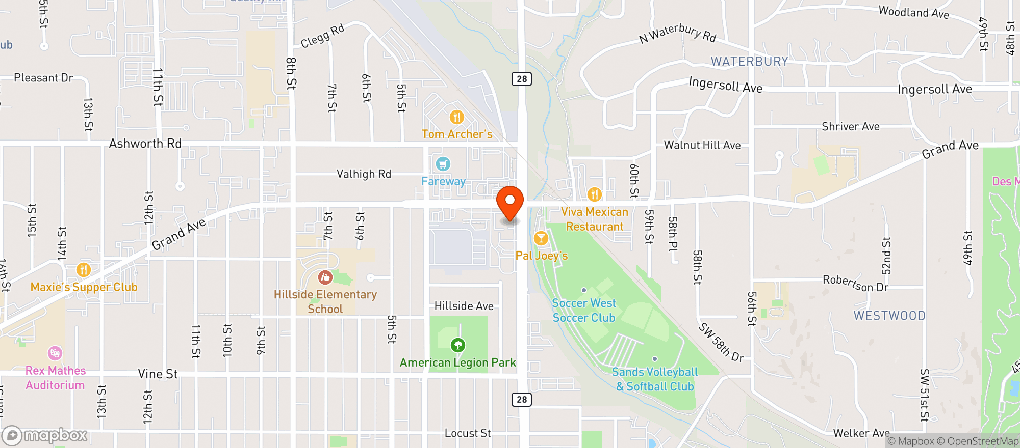 Map showing Sullys Irish Pub