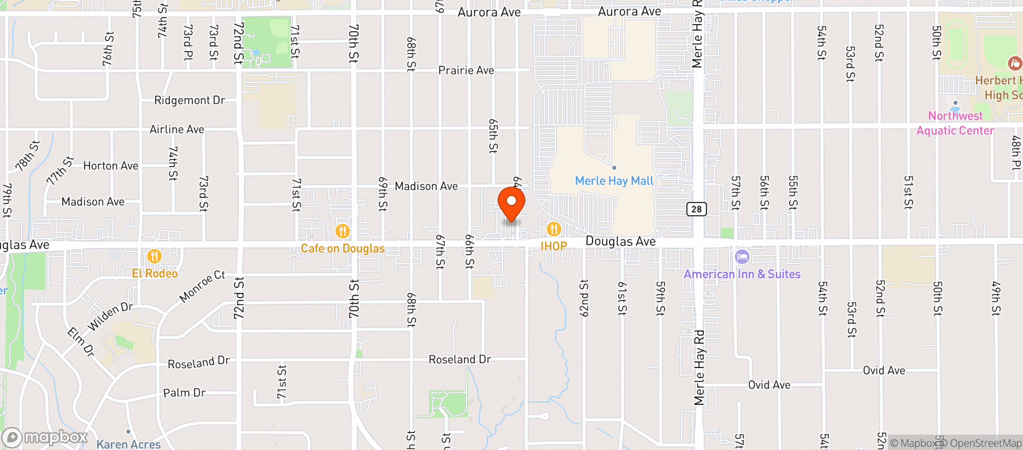 Map showing Urban Liquor & Convenience