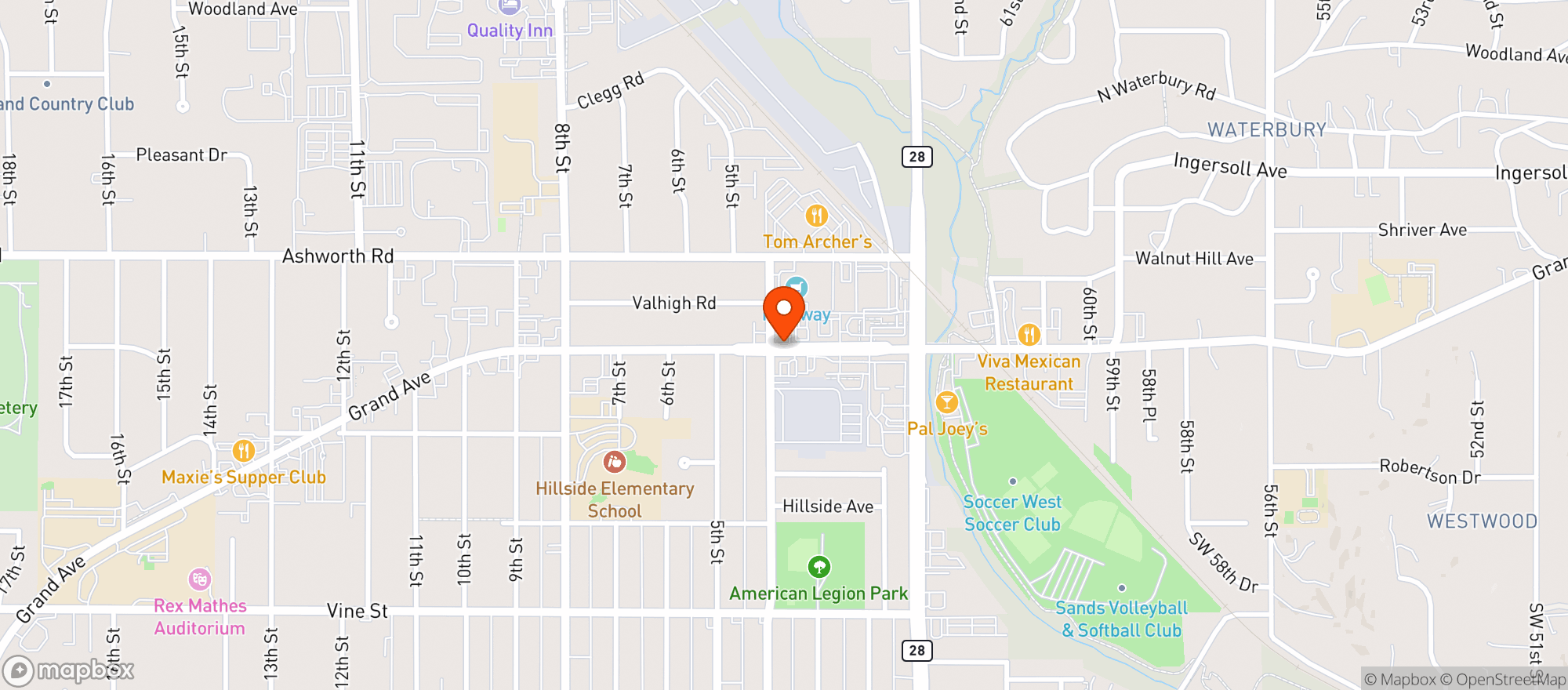Map showing Fareway