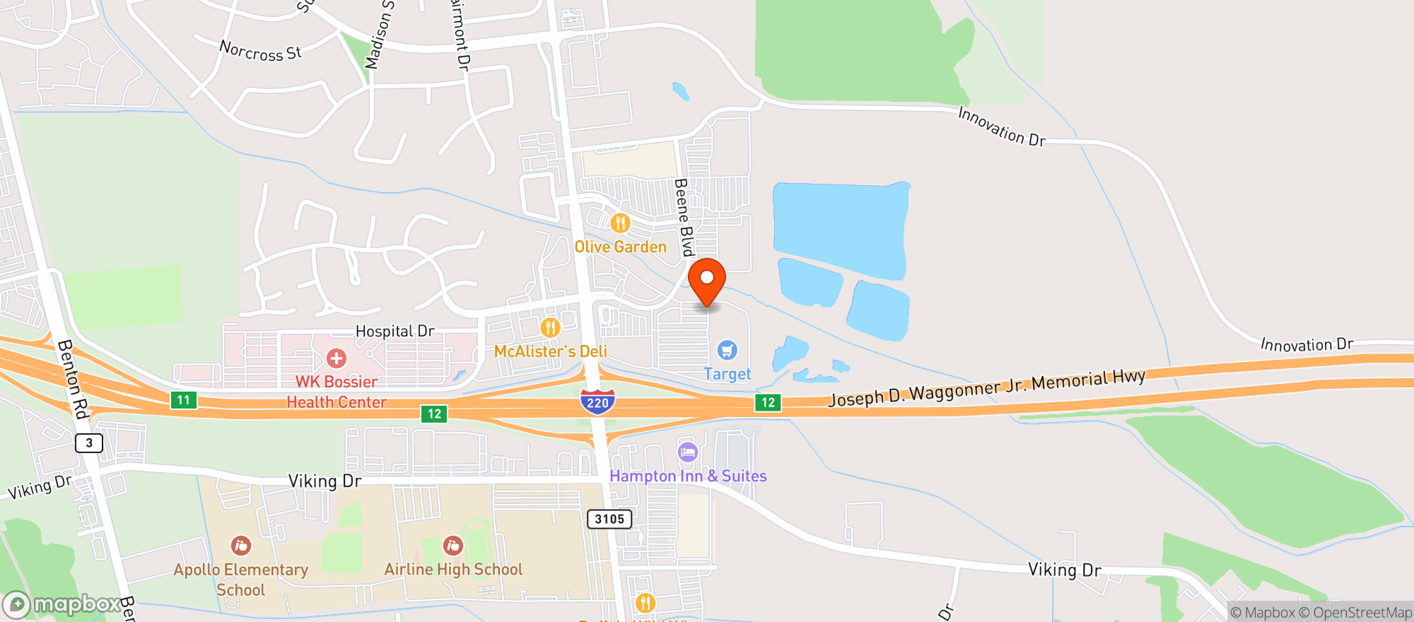 Map showing Target