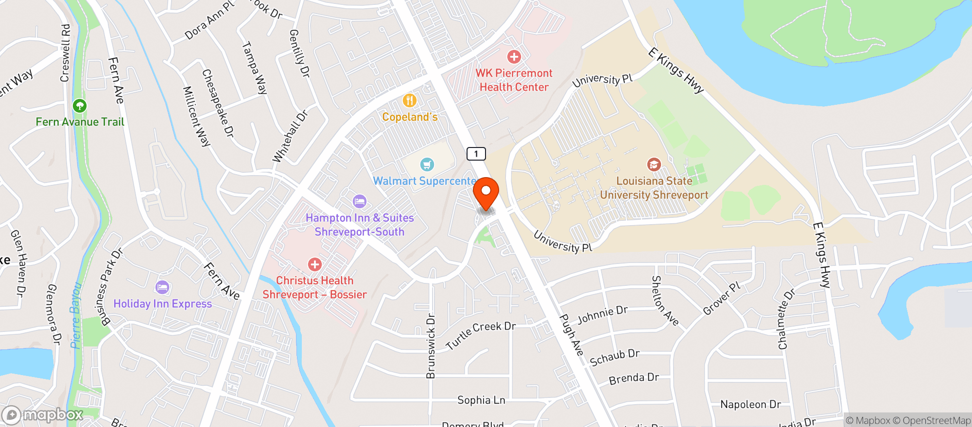 Map showing Hop In