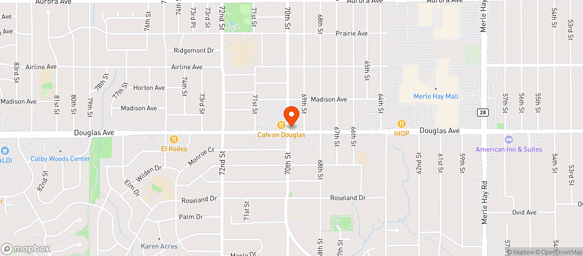Map showing Kwik Spirits #507