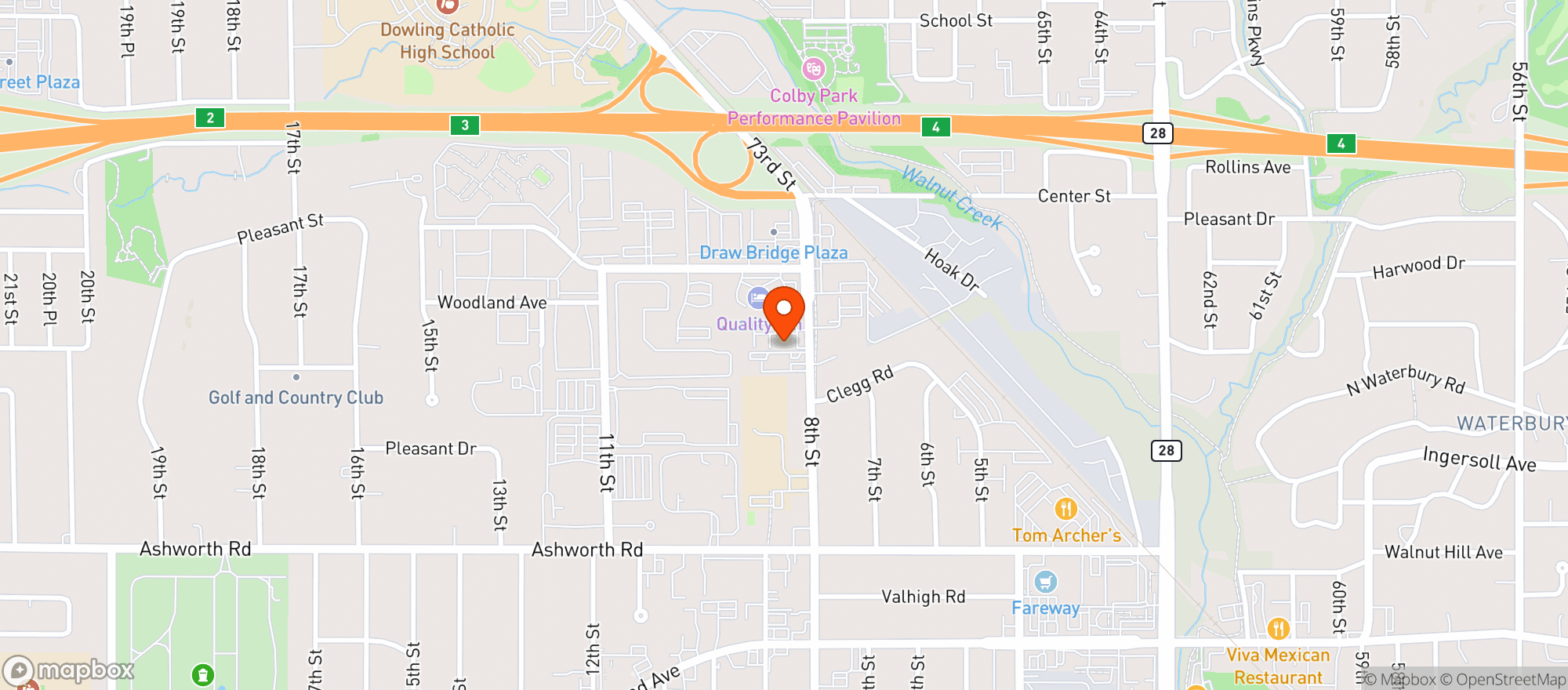 Map showing Gilroys Kitchen & Pub & Patio