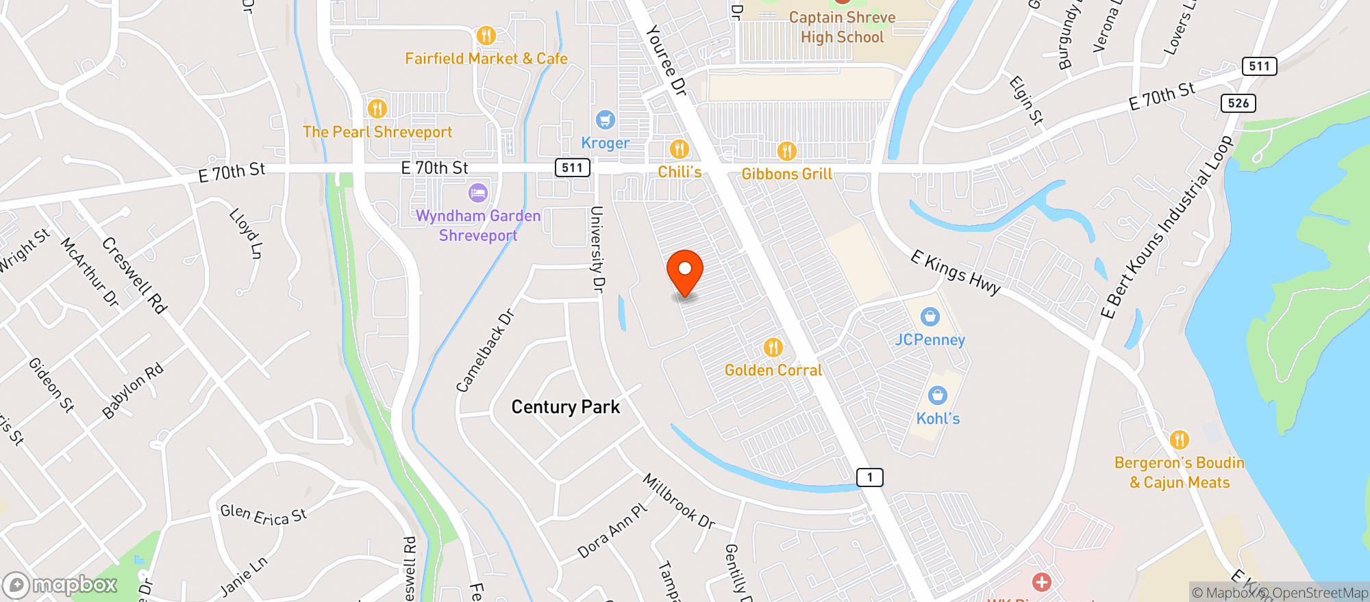 Map showing Supertarget