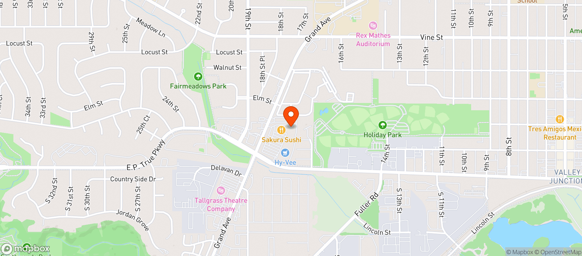 Map showing Grand Junction Bar