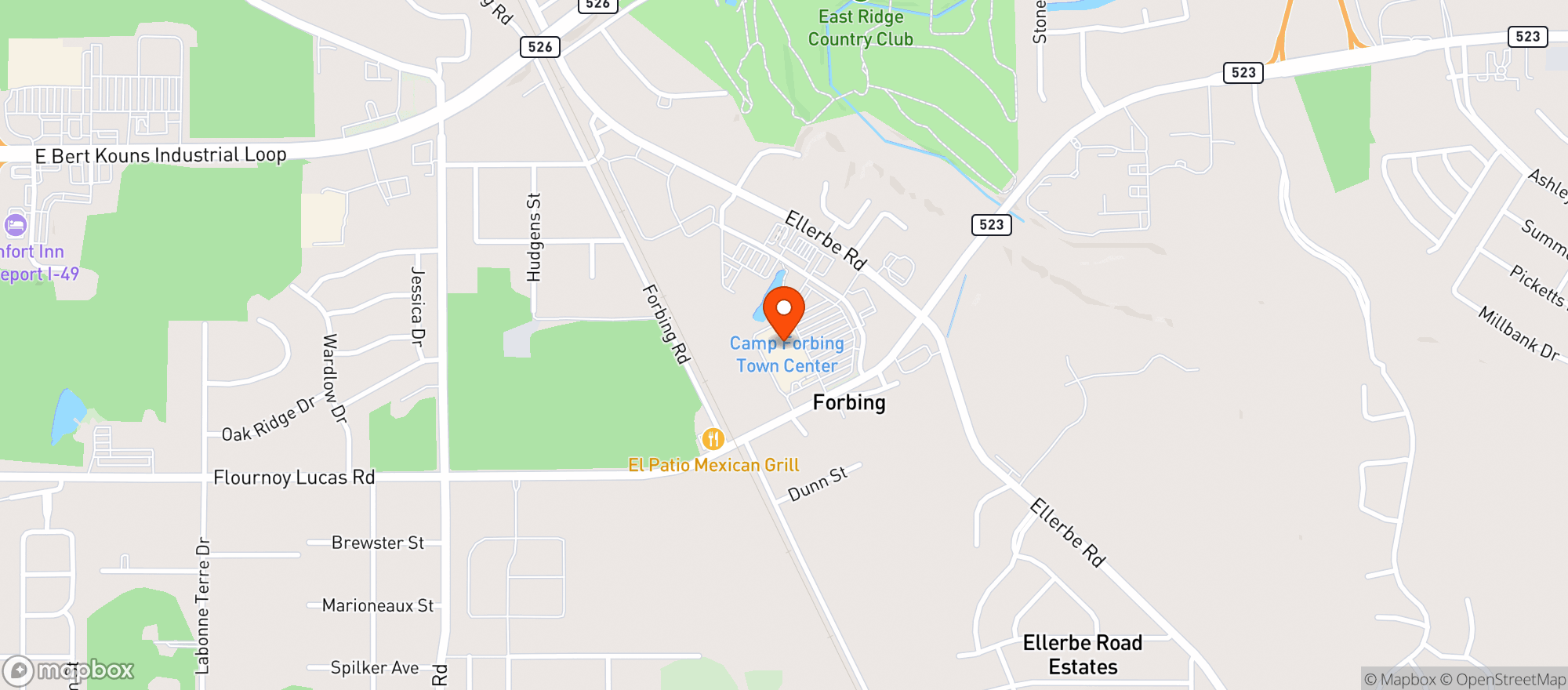 Map showing Kroger