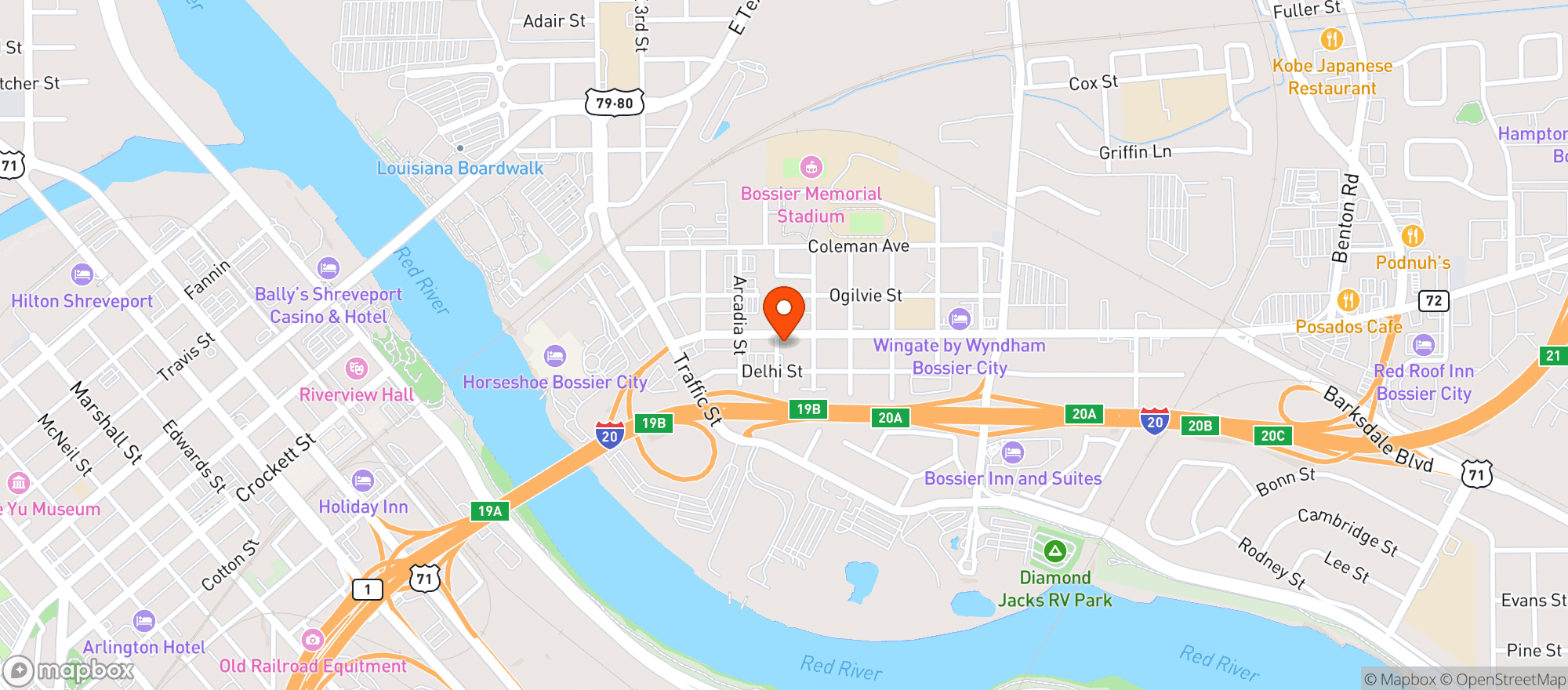 Map showing Flying Heart Brewing