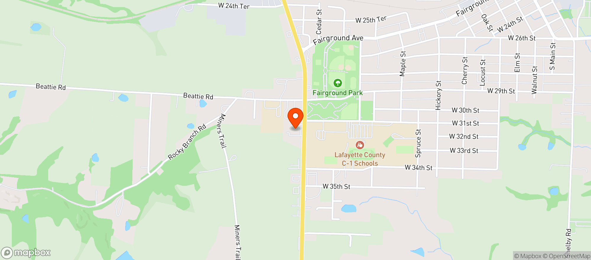Map showing The Liquor Shed