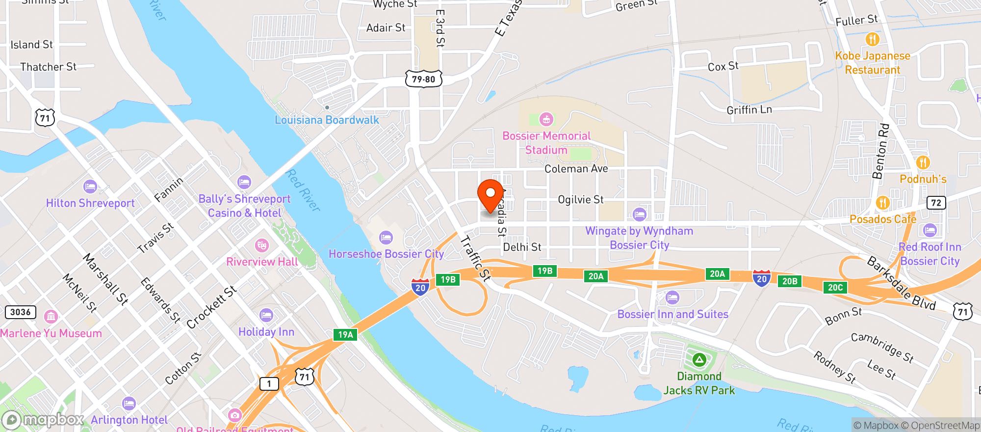 Map showing Frozen Pirouge