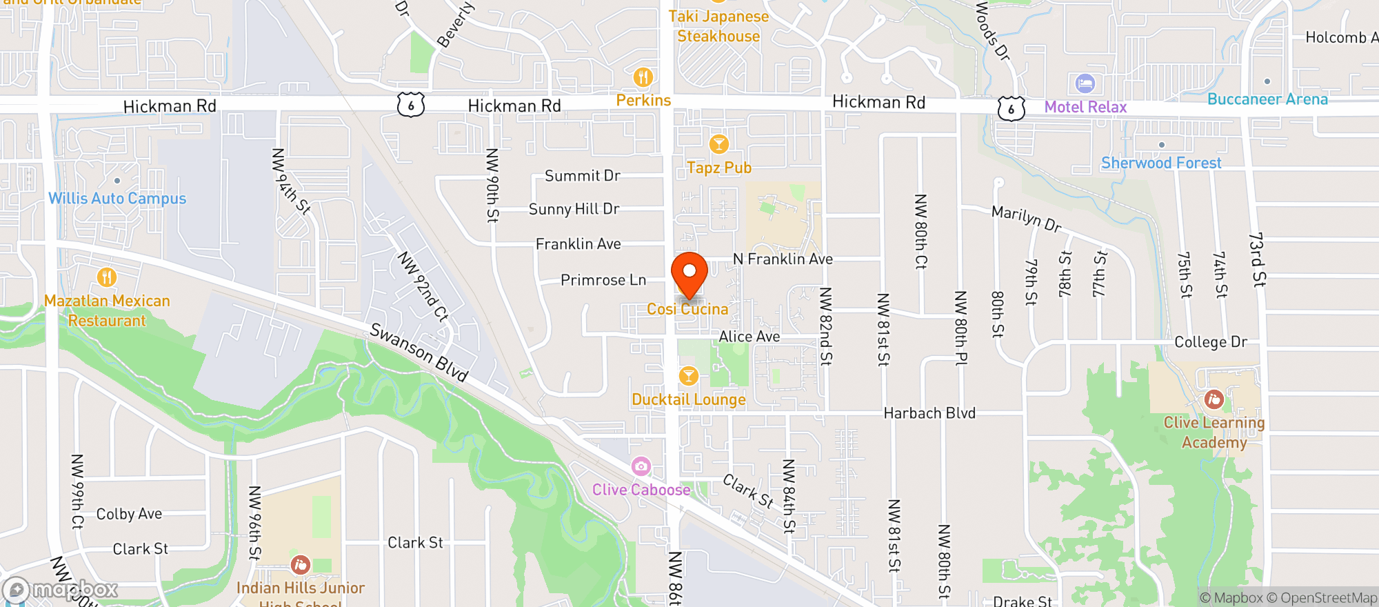 Map showing Toro Loco
