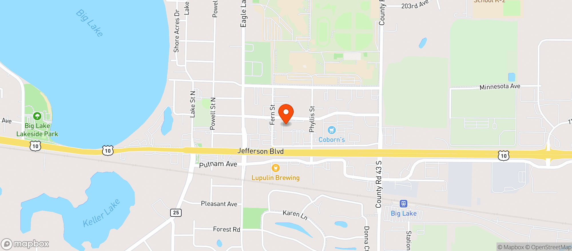 Map showing Lake Liquors