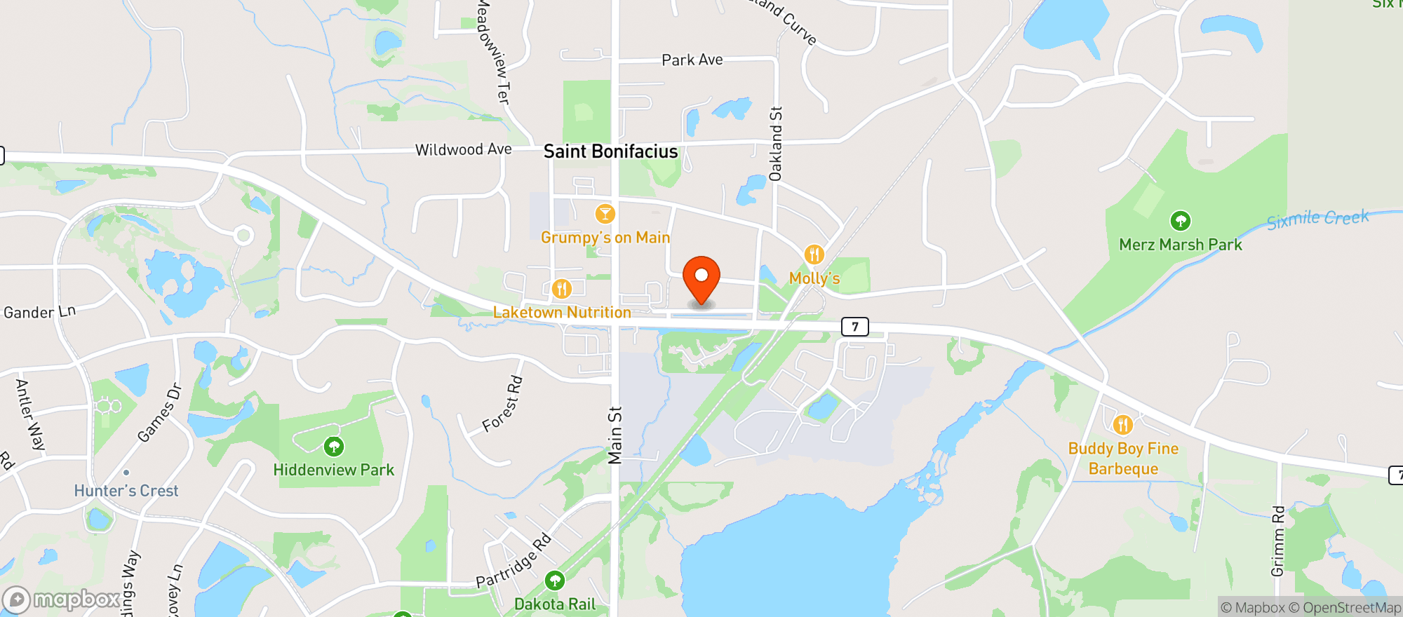 Map showing St Boni Liquors