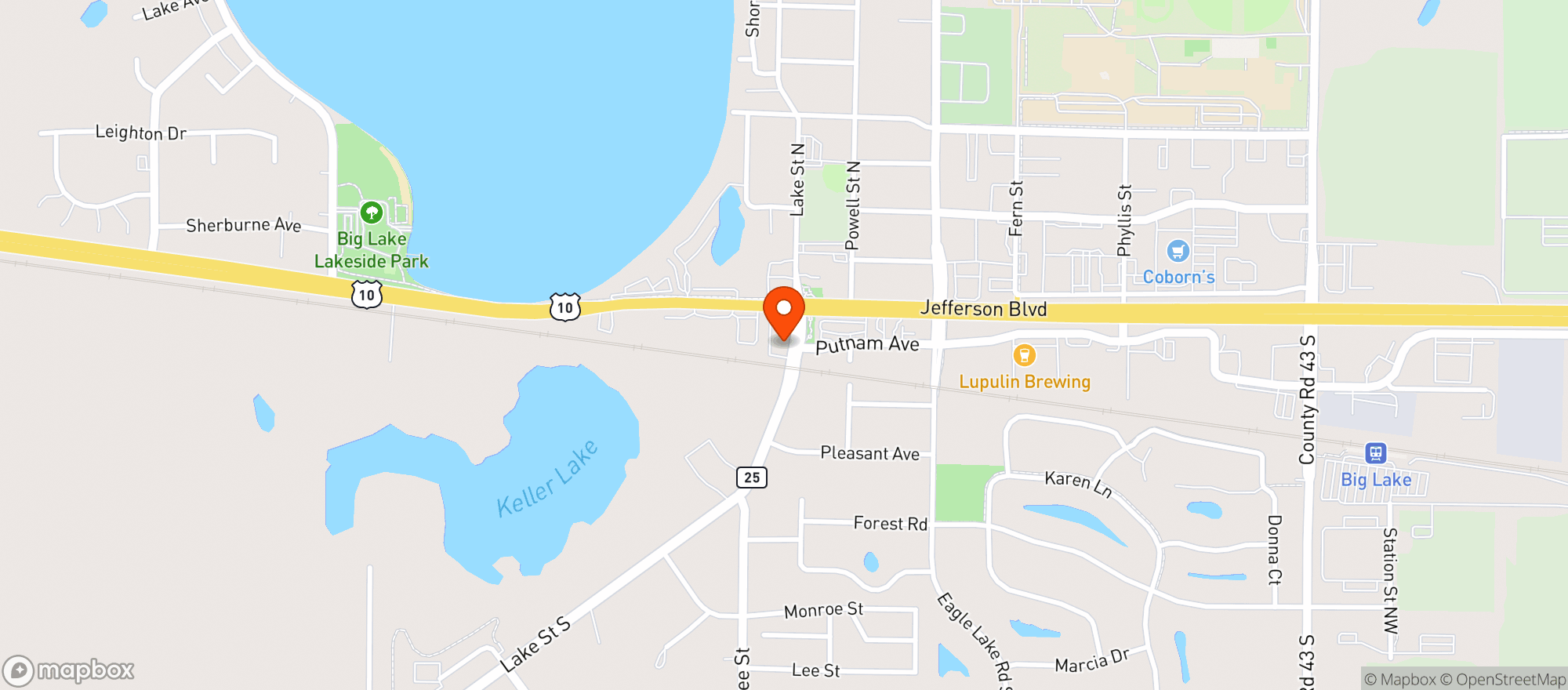 Map showing Third Rail Bar & Grill