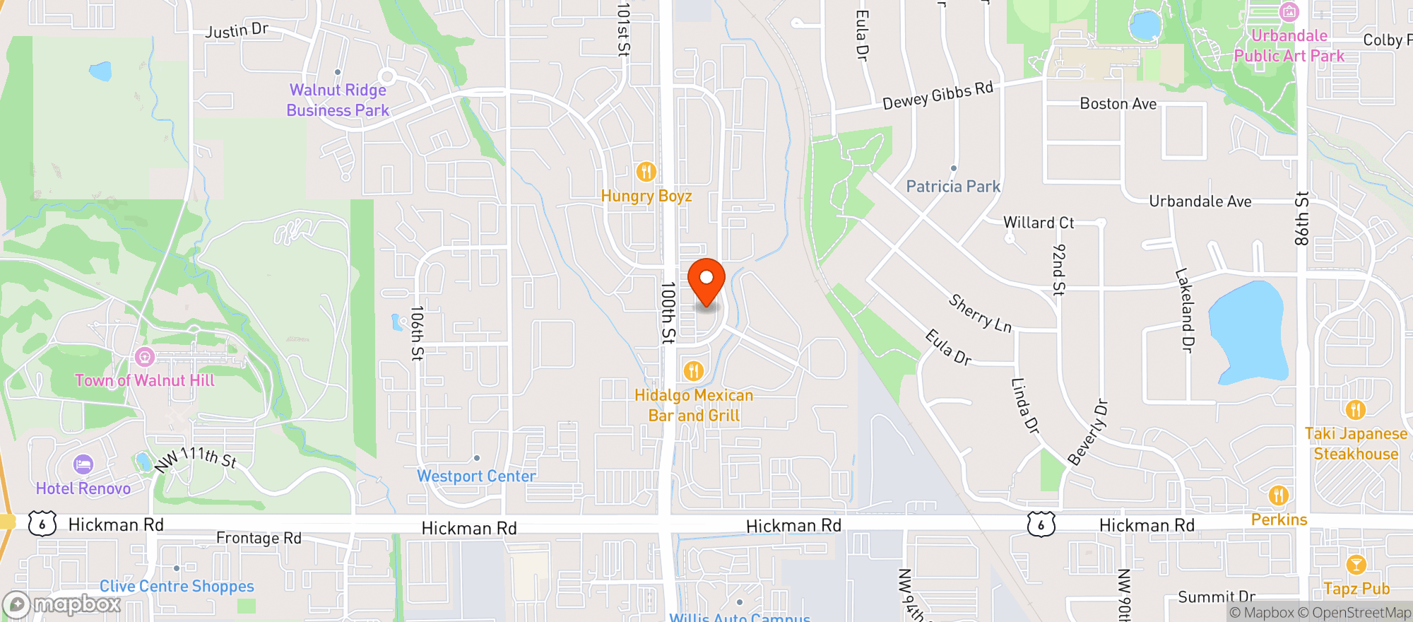 Map showing Campbells Nutrition