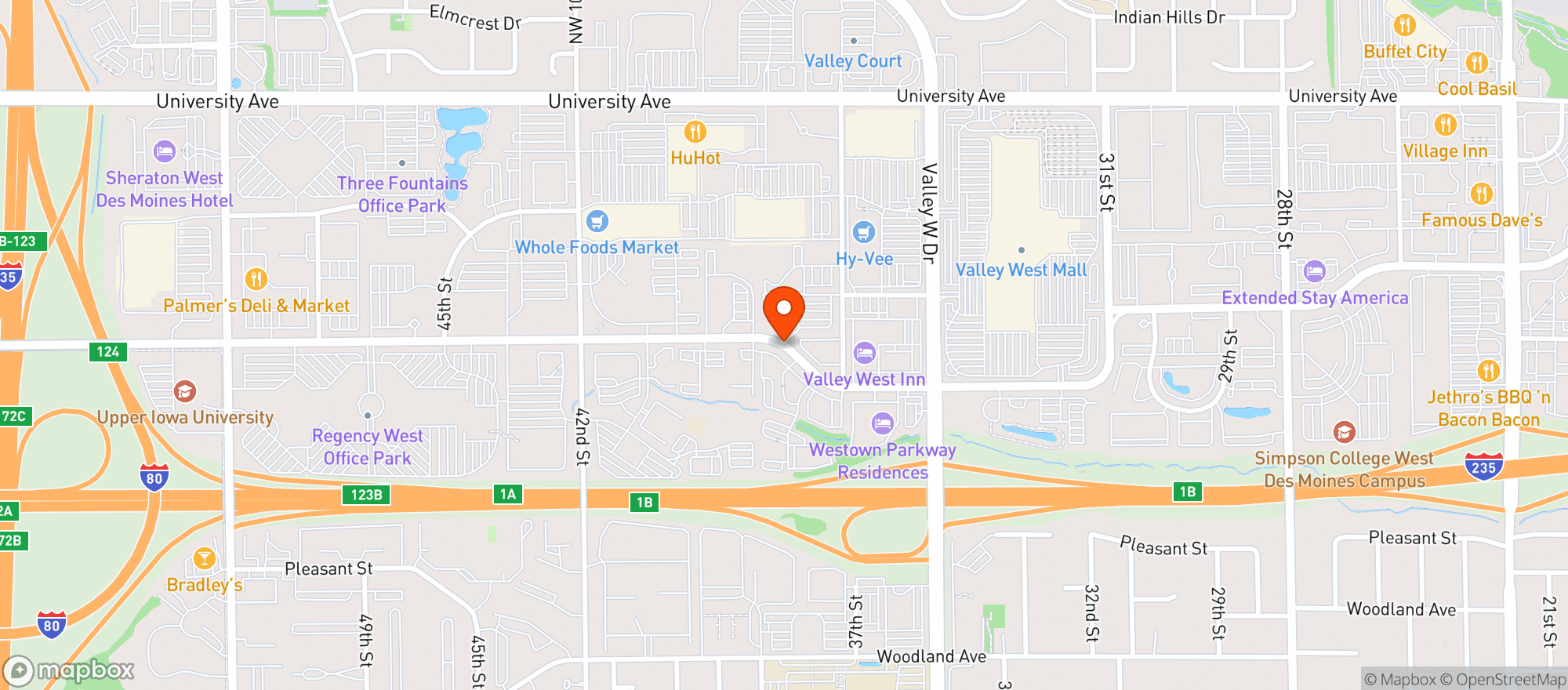 Map showing Red Lobster