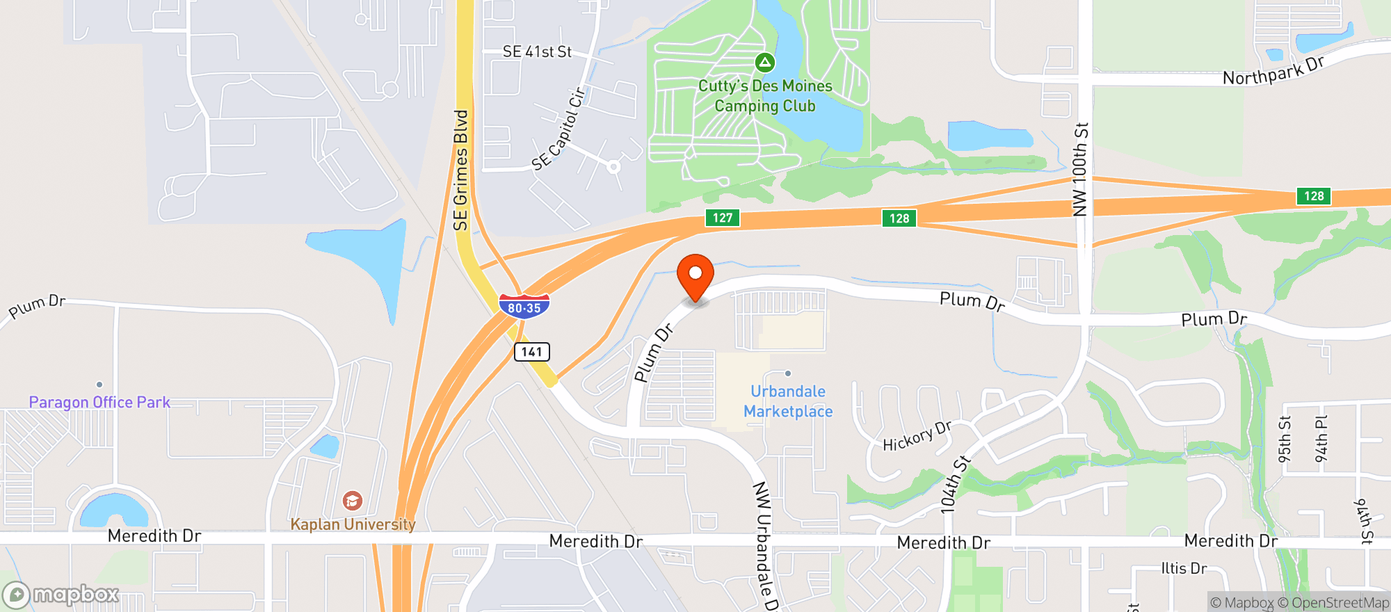 Map showing Target