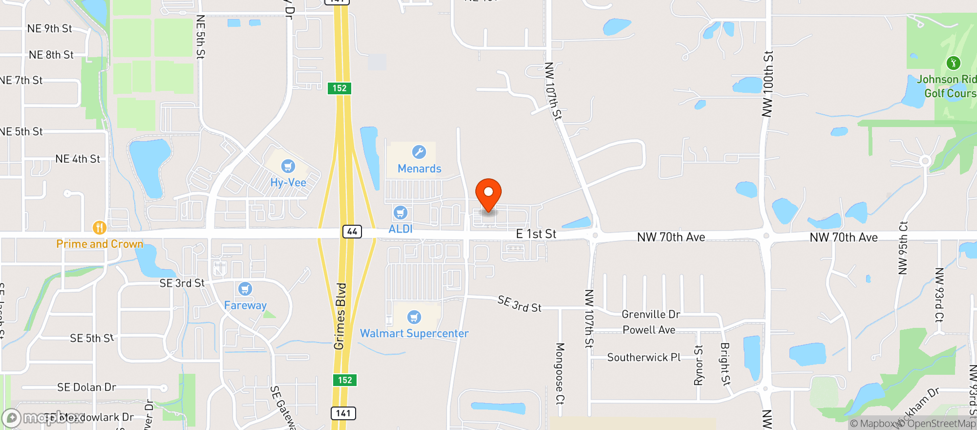 Map showing KWIK STAR #1055