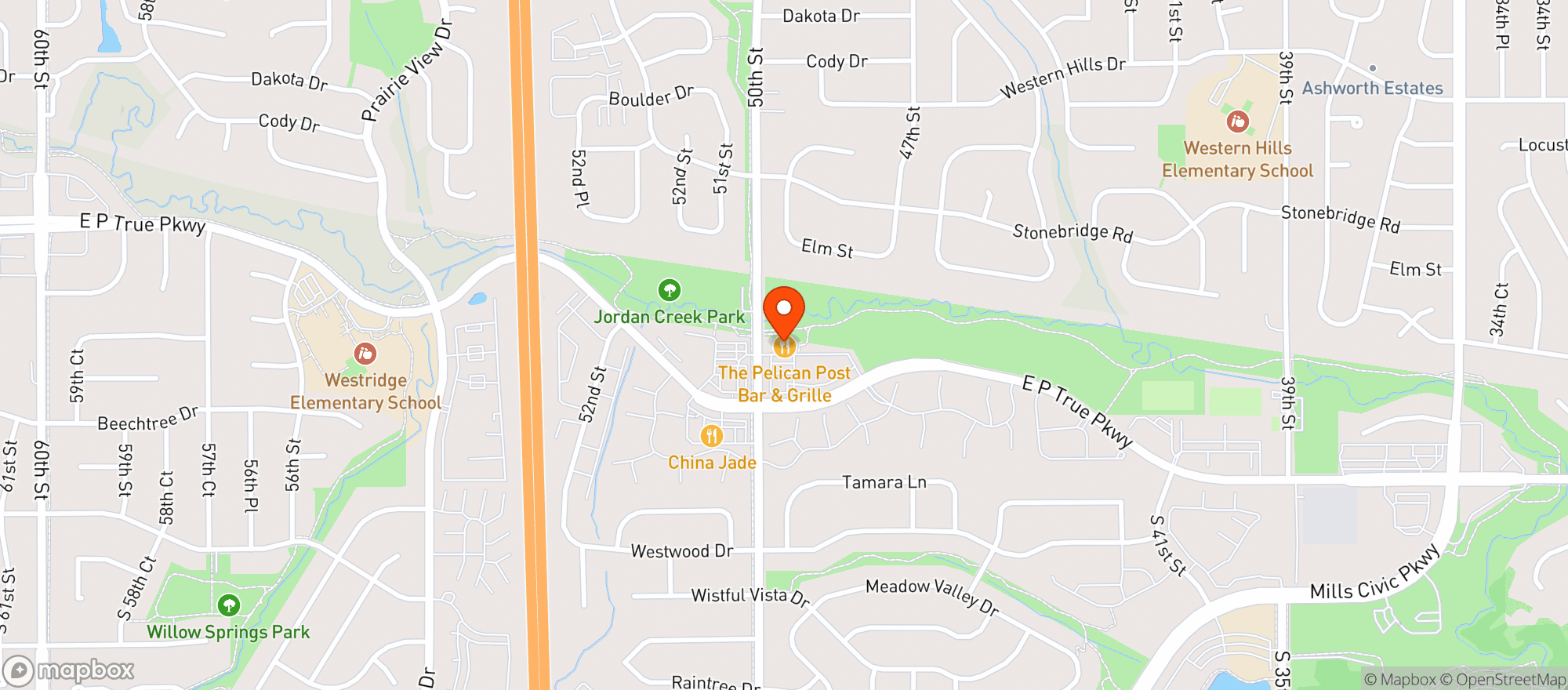 Map showing 50th Street Tap