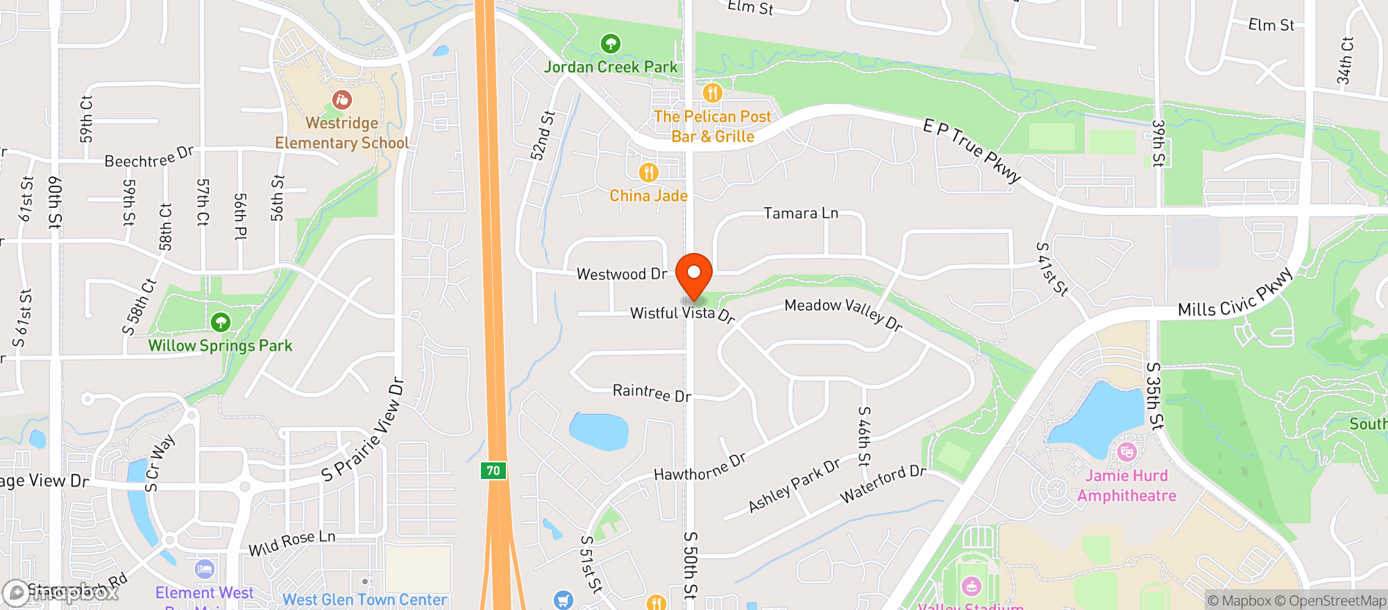 Map showing Goldie S Bar & Grill