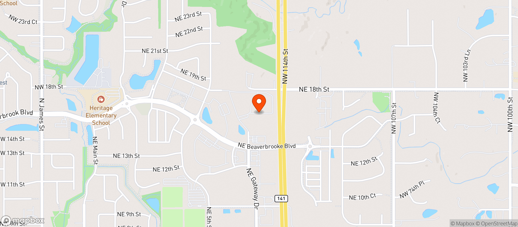 Map showing Kwik Star