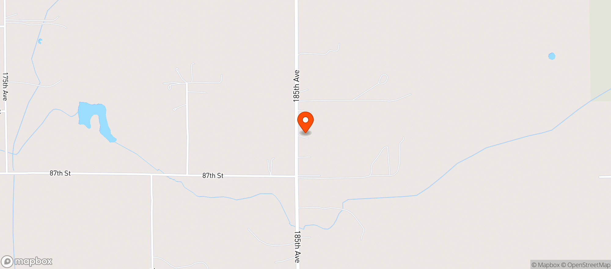 Map showing HIDDEN PINE FARMS