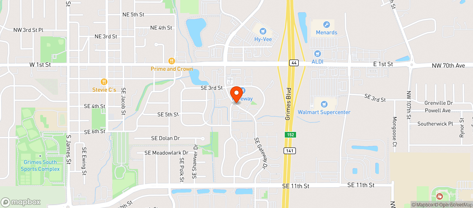 Map showing Fareway