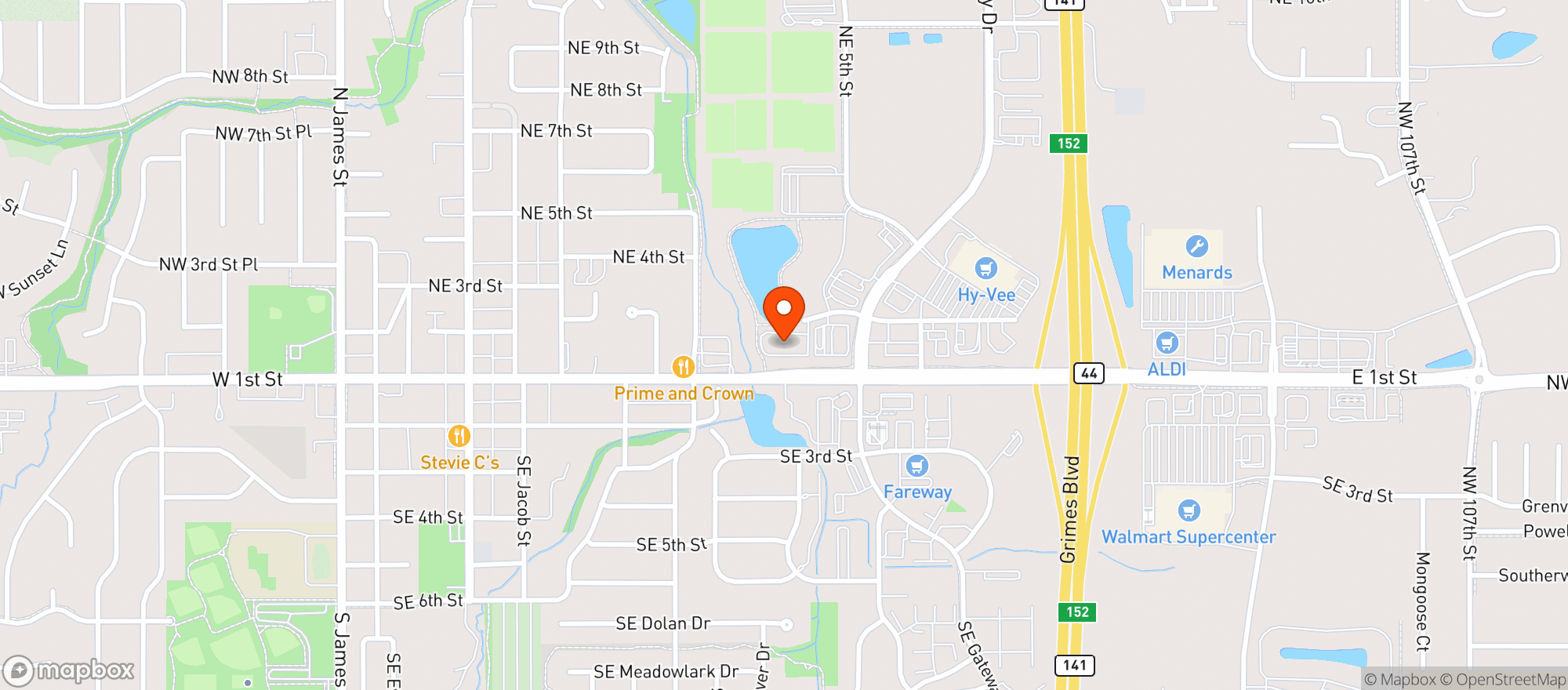 Map showing Pally's Pizza And Pub
