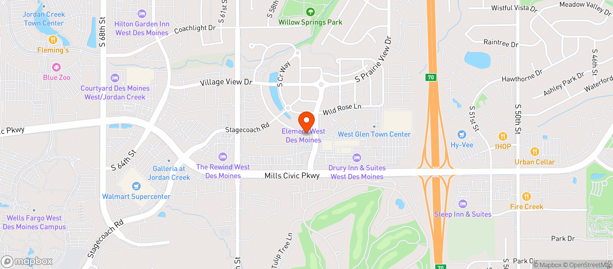 Map showing Wellman's Pub & Rooftop