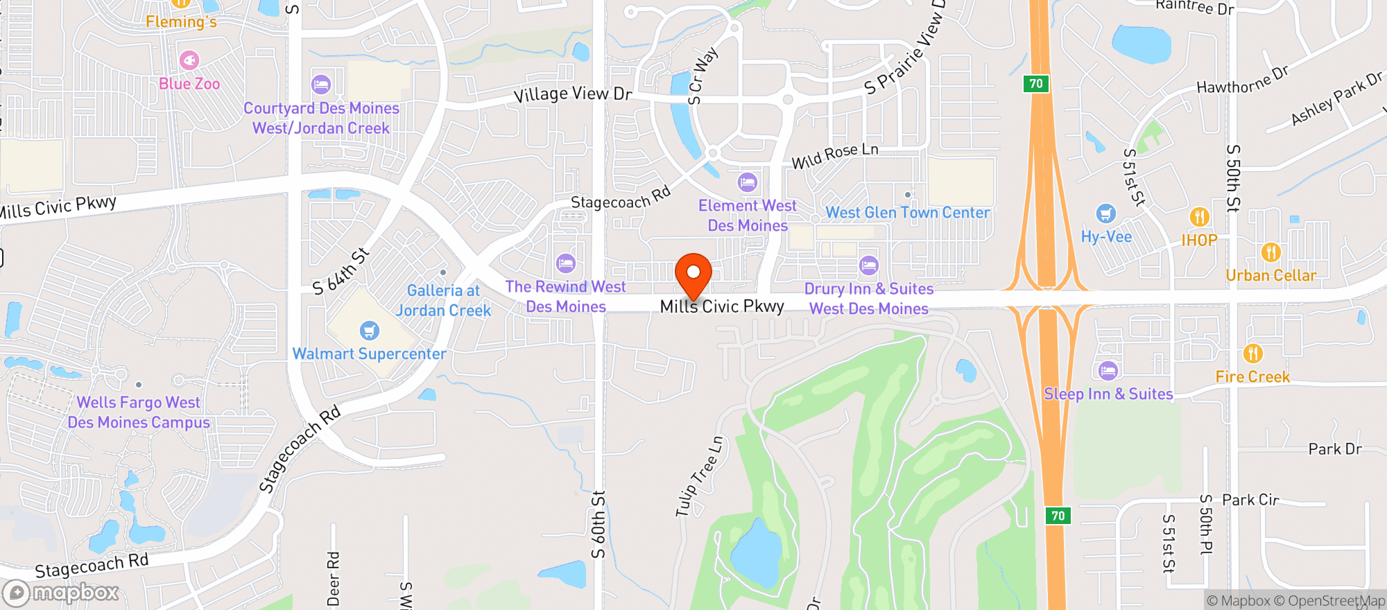 Map showing Texas Roadhouse