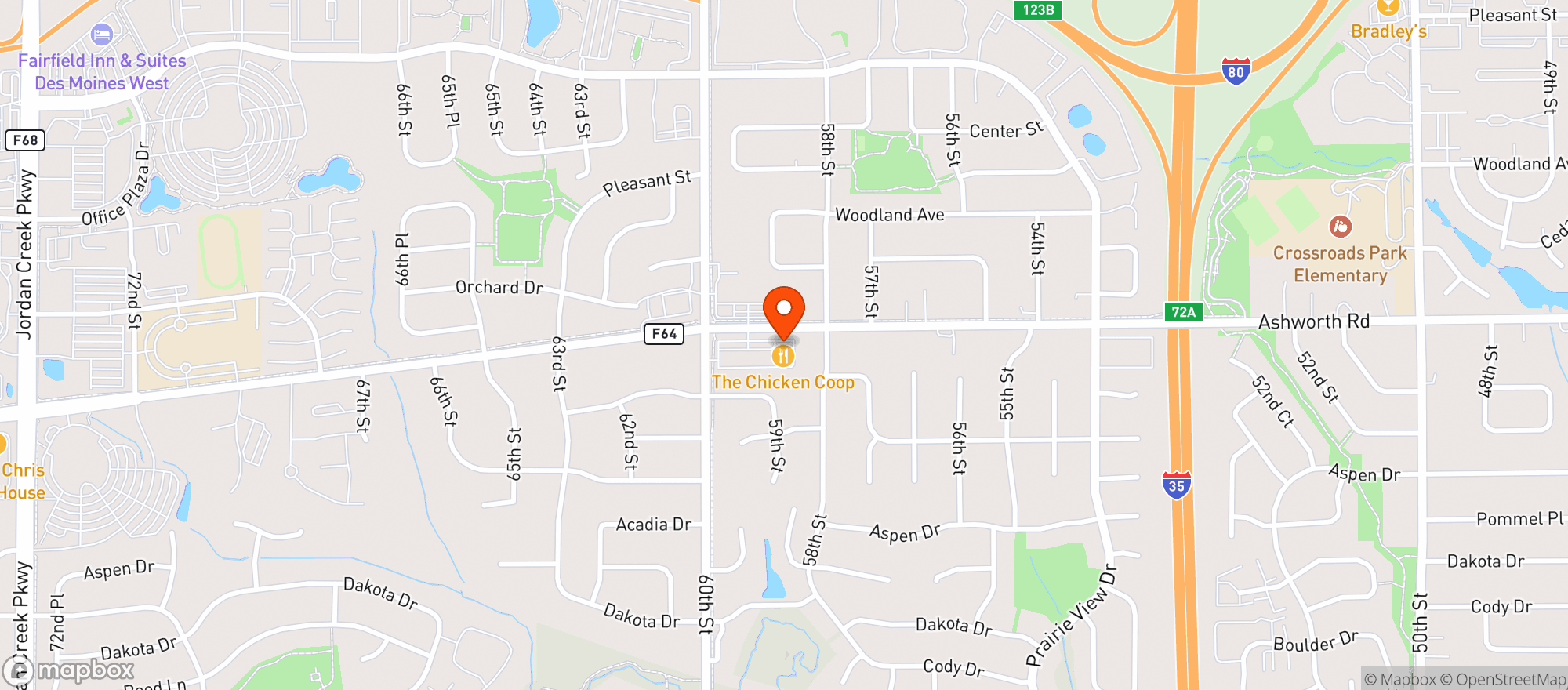 Map showing ALLCOOL LIQUORS