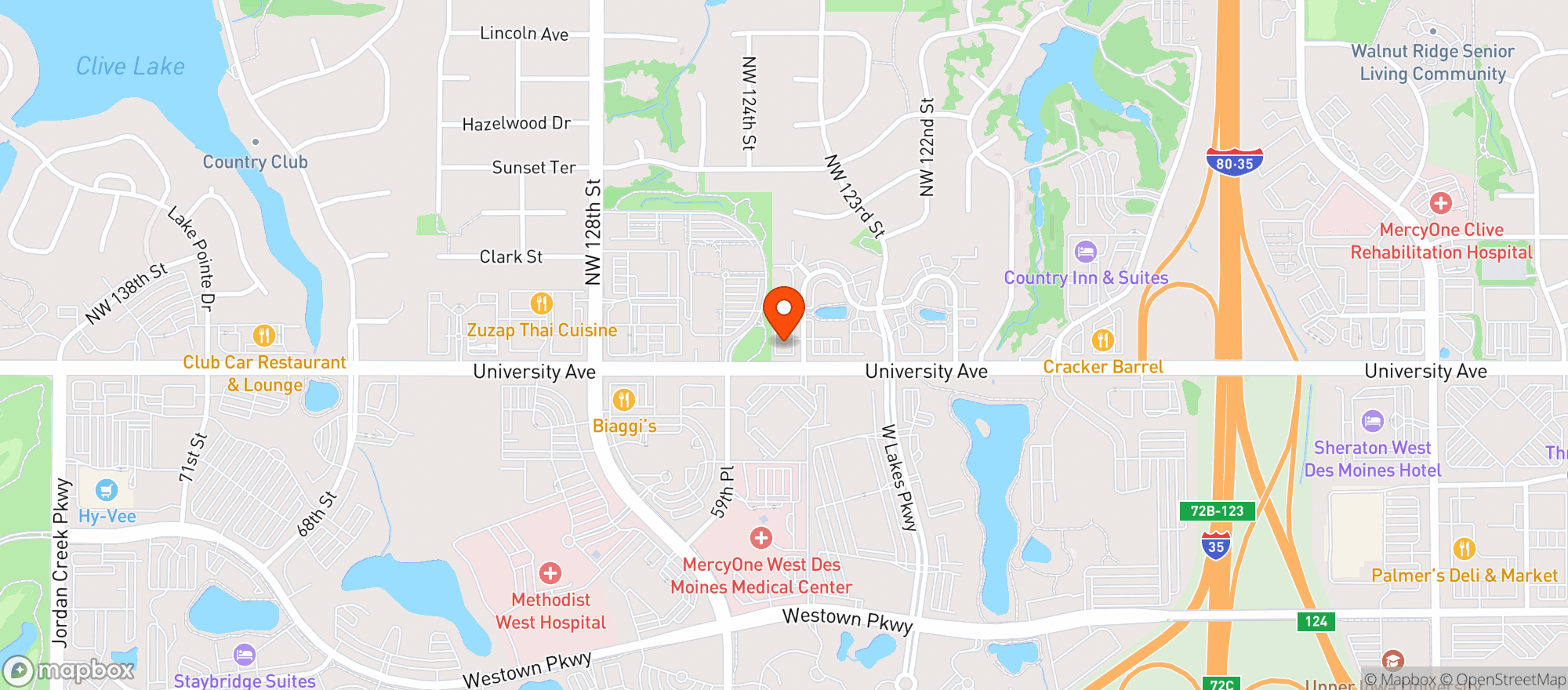Map showing The Other Place