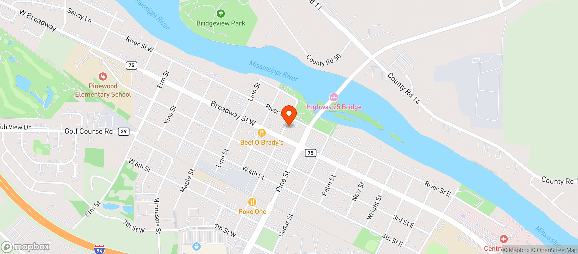 Map showing Nordic Brewpub/TapHouse