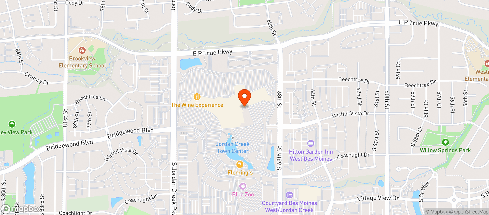 Map showing Williams Sonoma