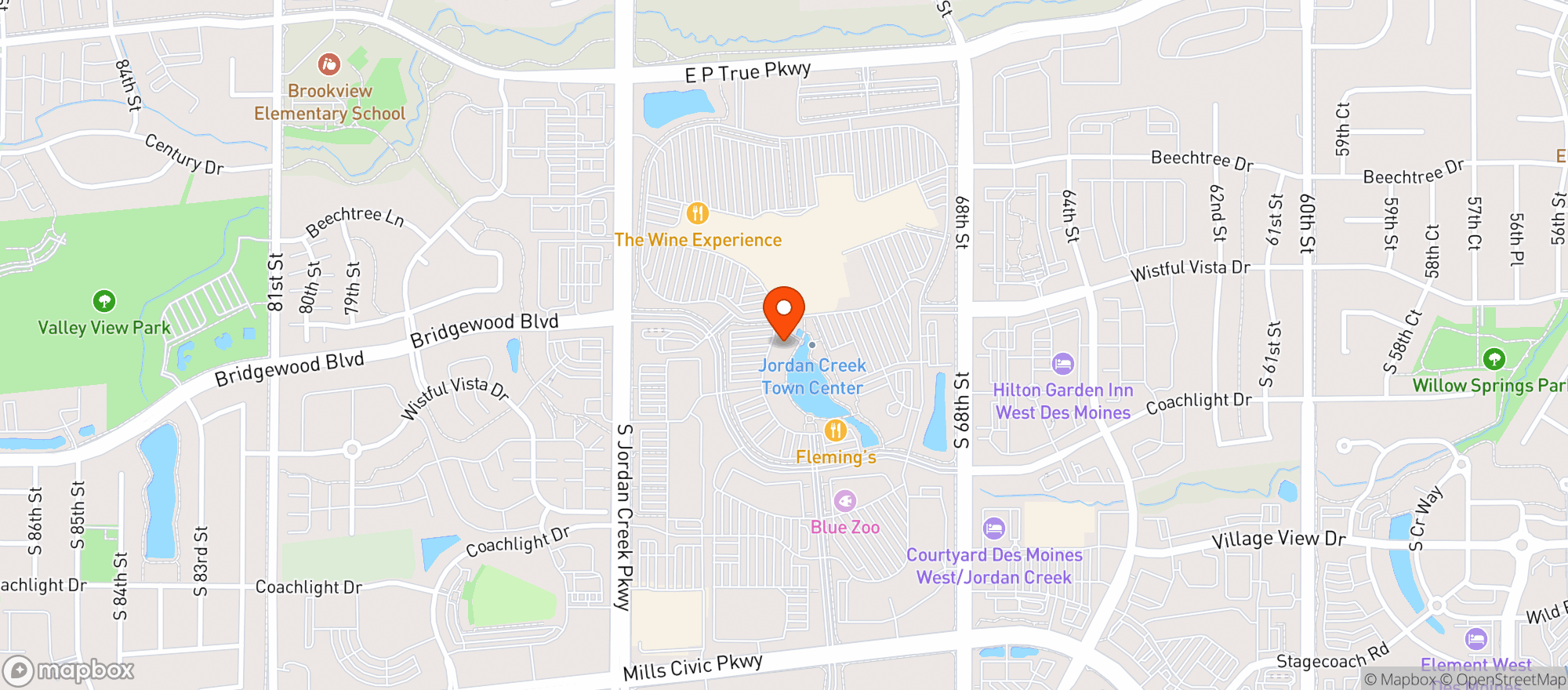 Map showing P F Changs China Bistro #9961