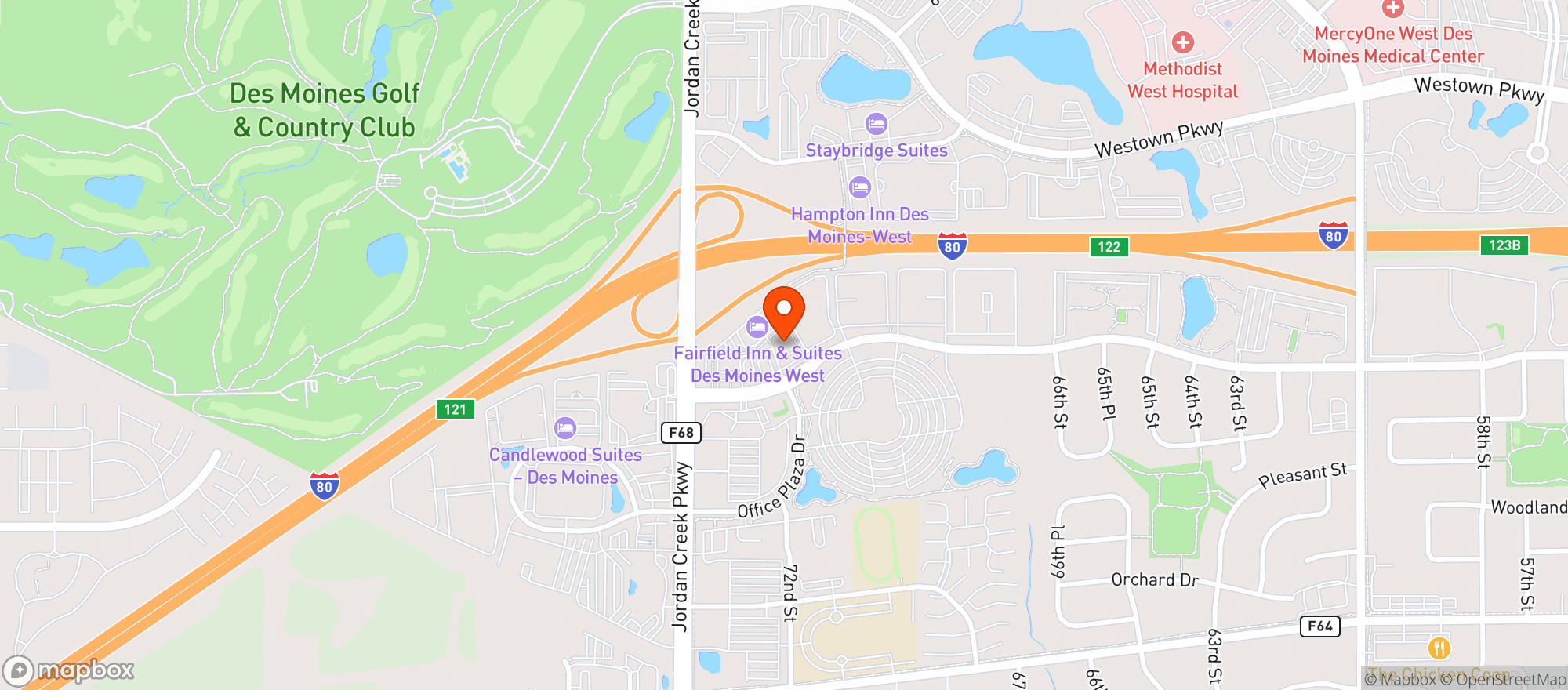 Map showing Vista Pub