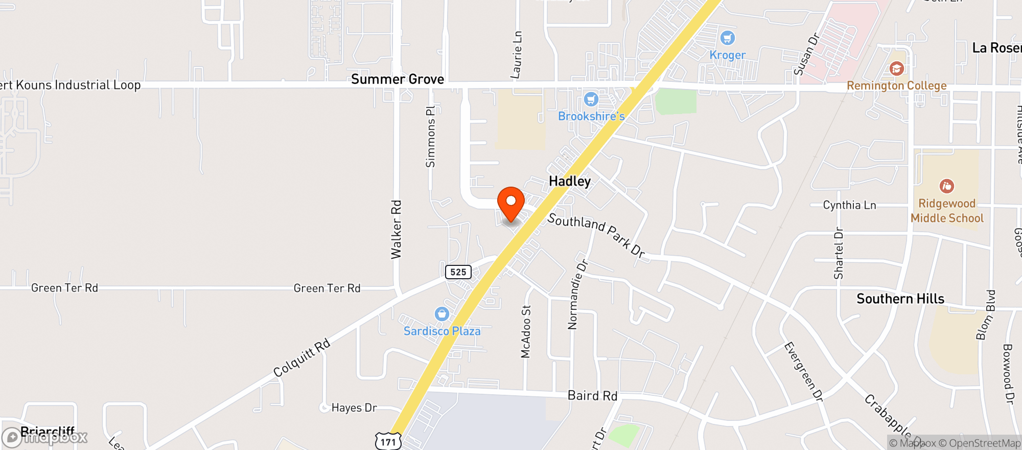 Map showing Crawdaddys Kitchen