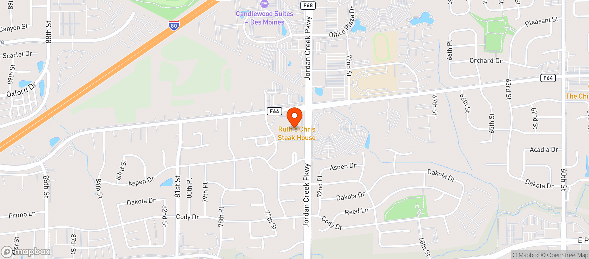 Map showing Ruths Chris Steak House