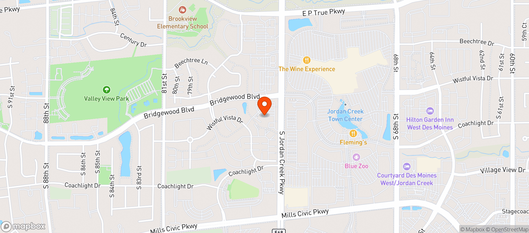 Map showing Blue Shark Ale House