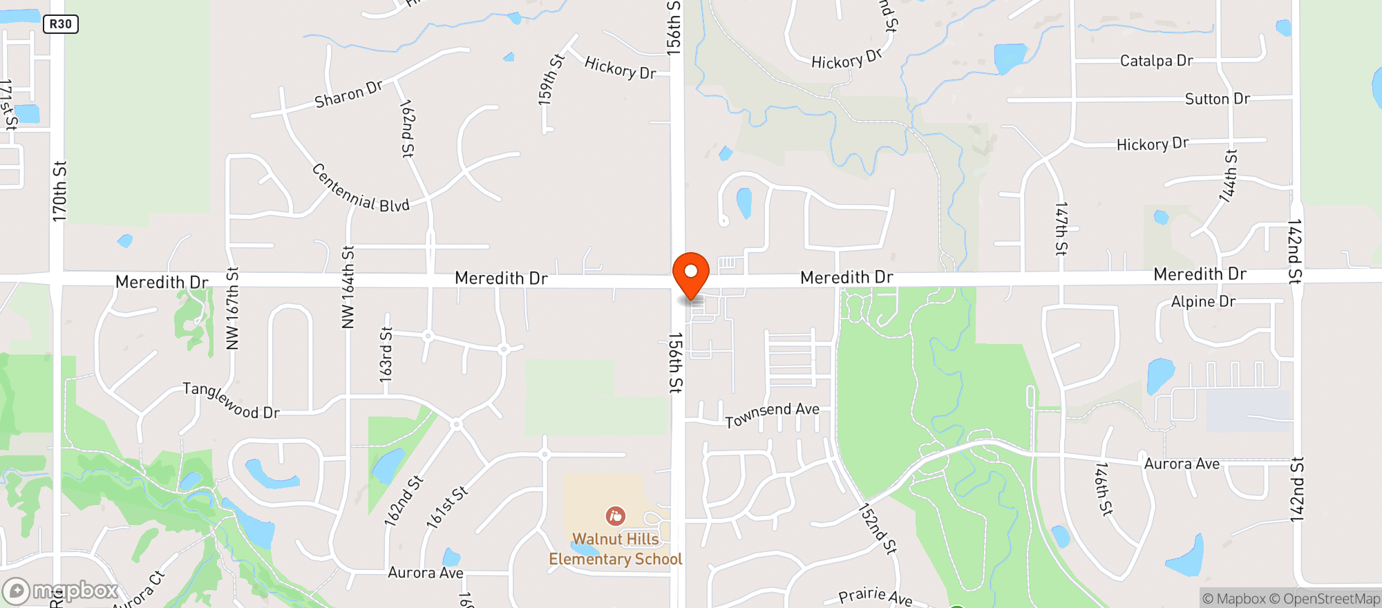 Map showing Kum & Go