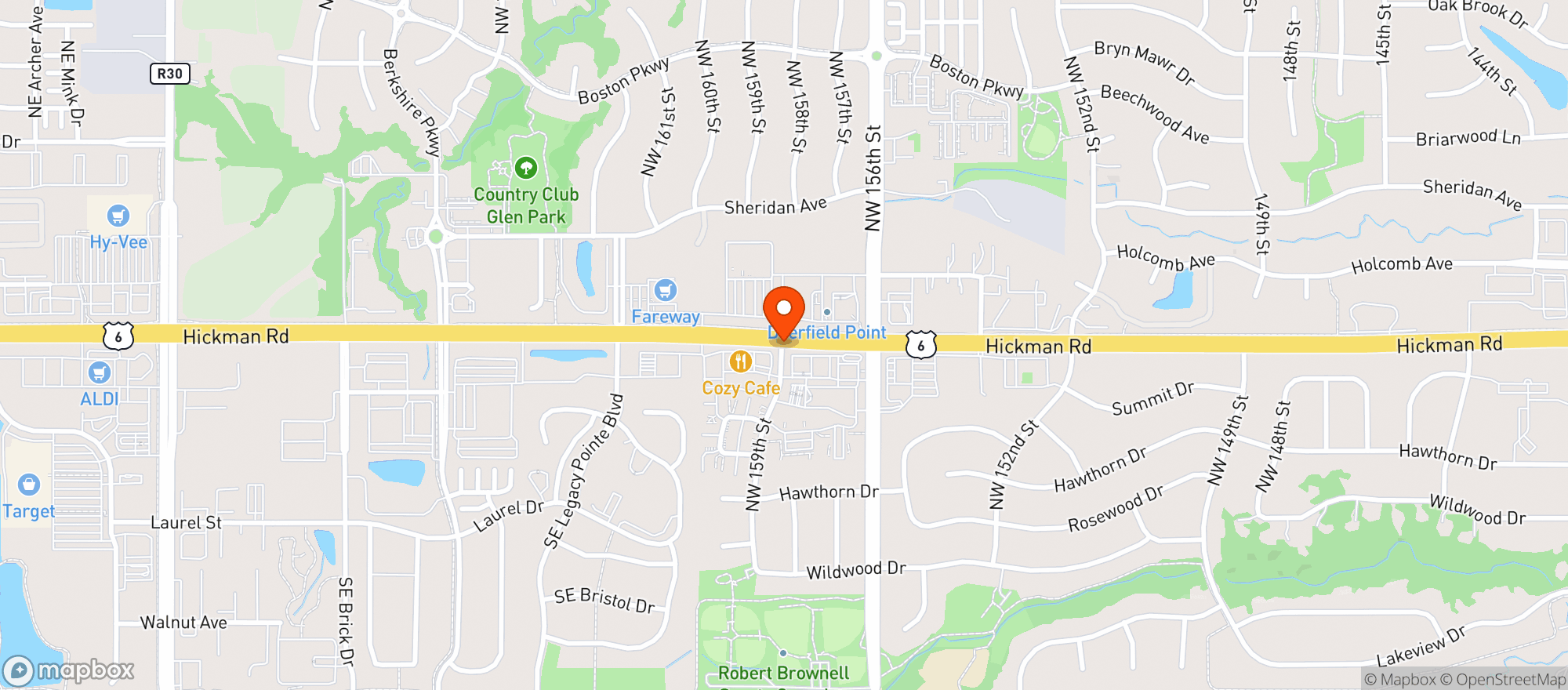 Map showing Fareway