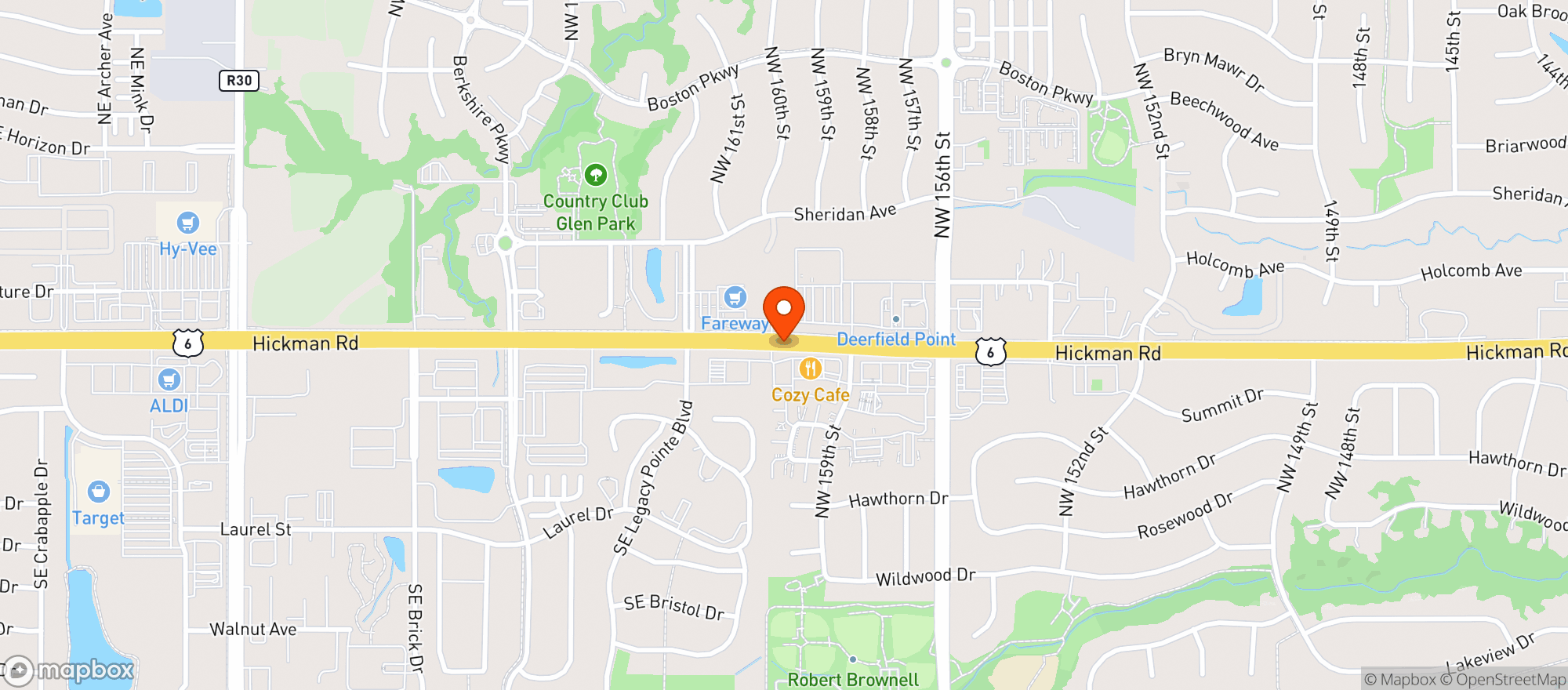 Map showing John & Nicks Restaurant