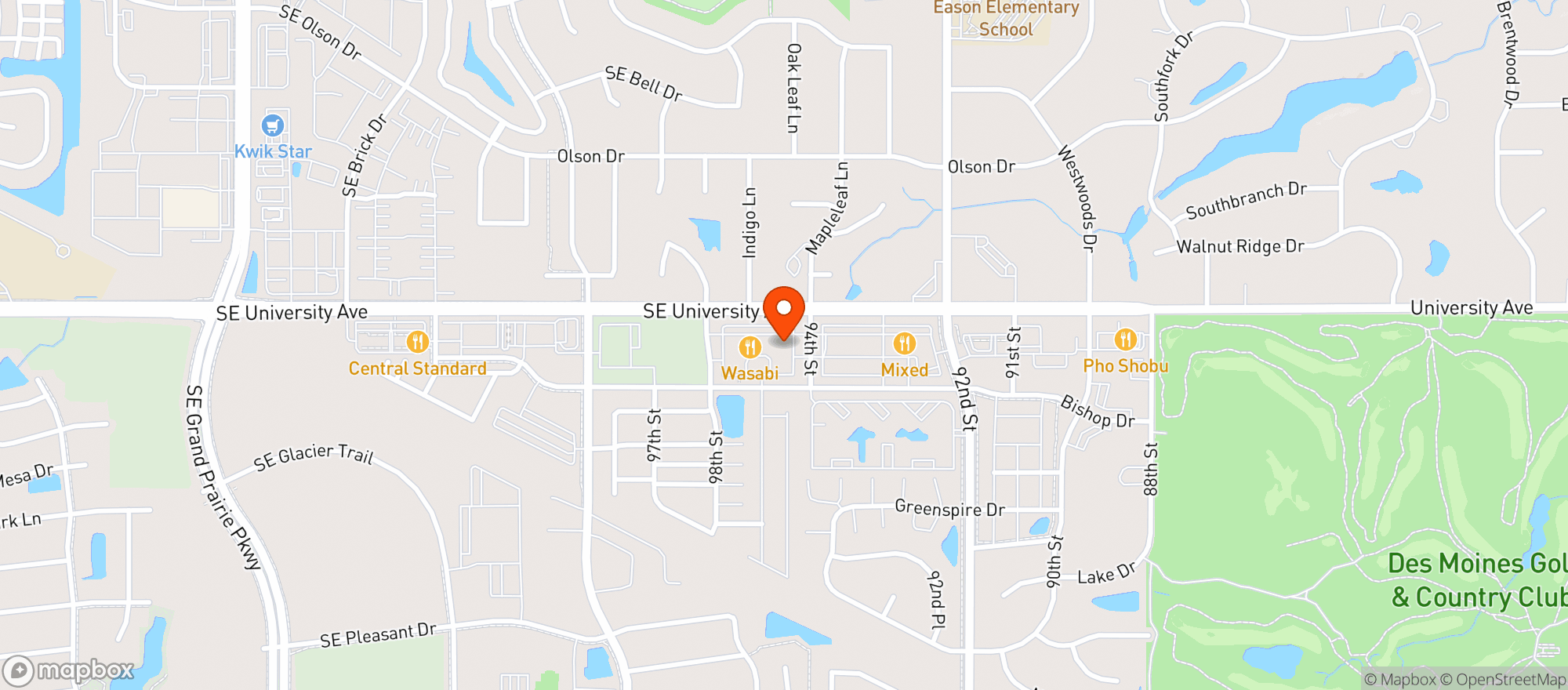 Map showing Barn Town Brewing