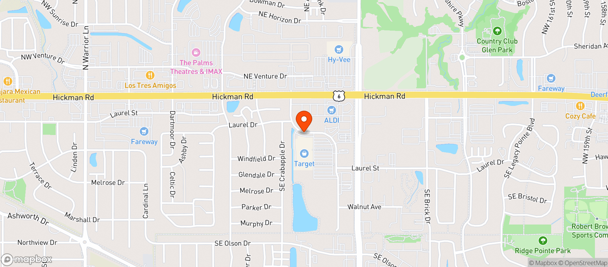 Map showing Supertarget