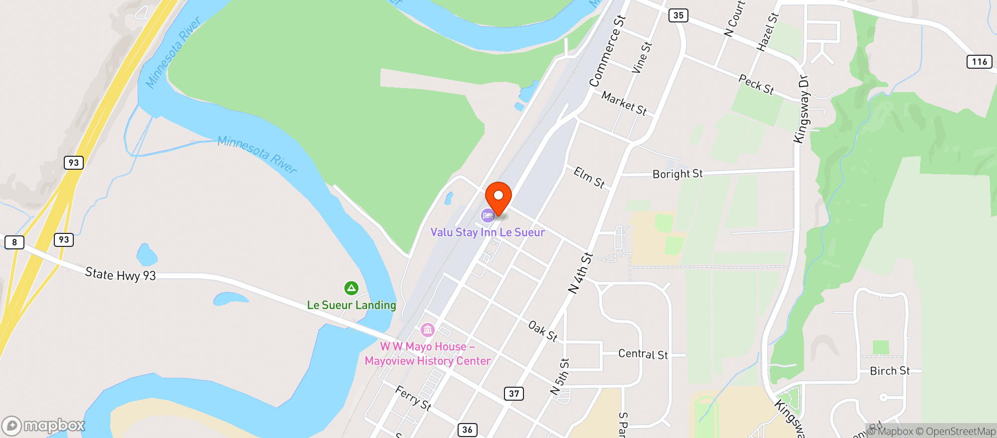 Map showing ONE LOVE SMOKE SHOP