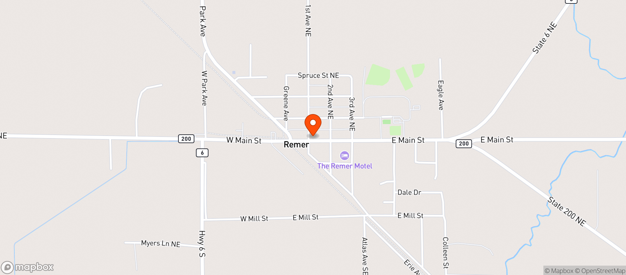 Map showing REMER LIQUOR STORE MUNI