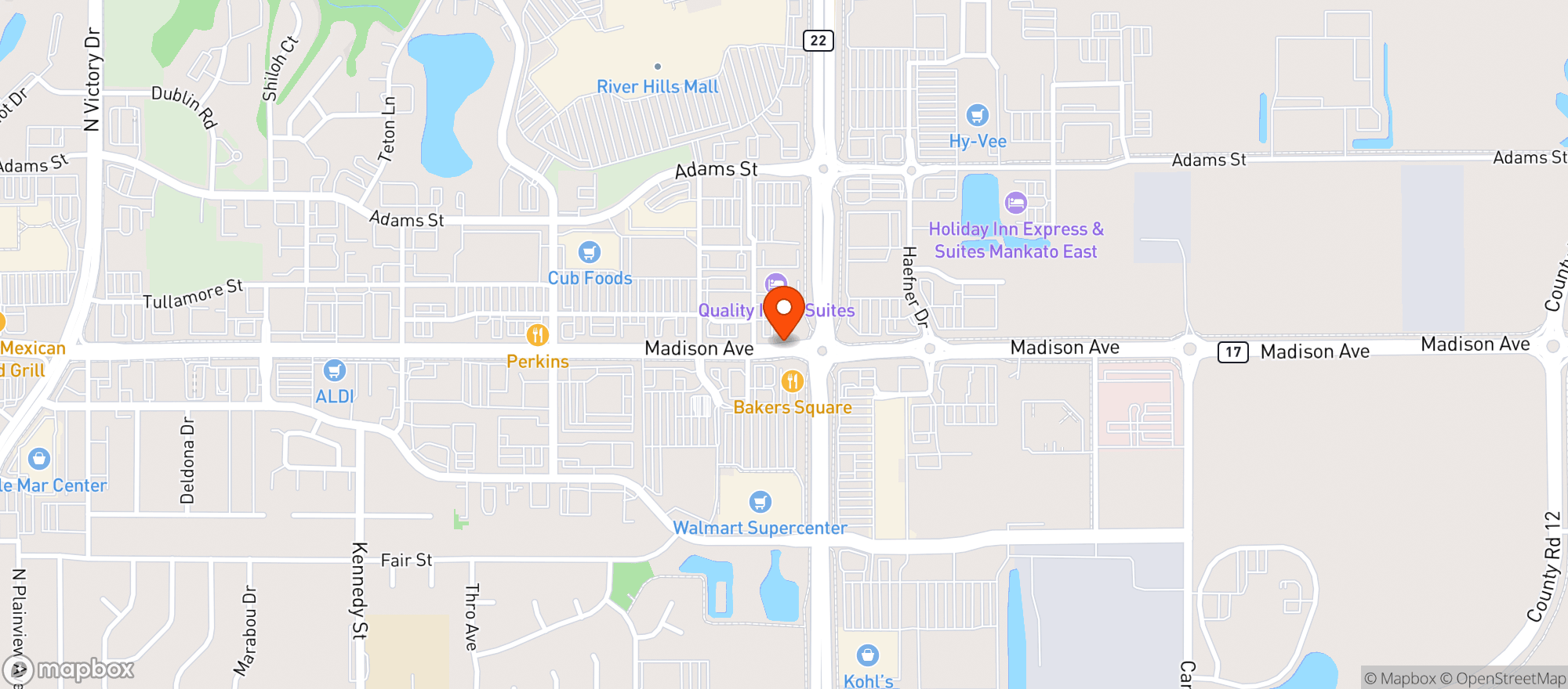 Map showing Red Lobster