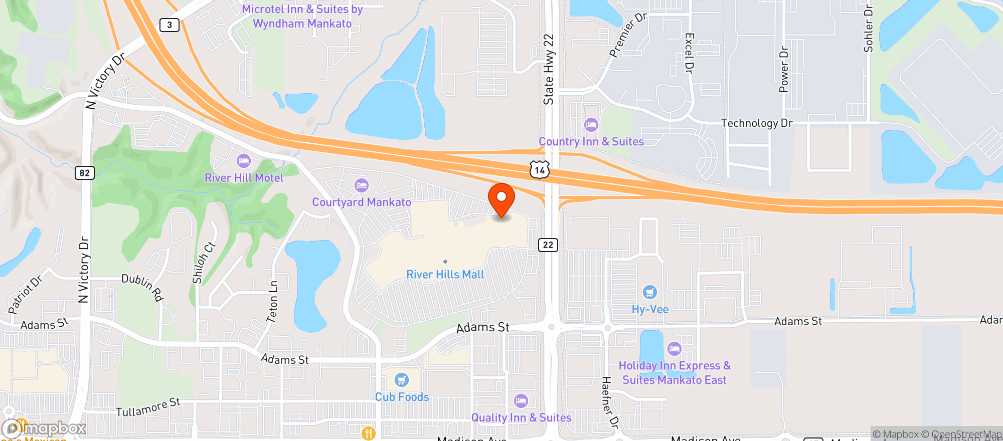 Map showing Target